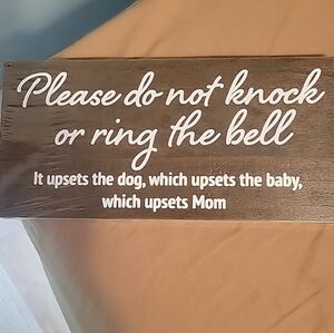 Please do not ring bell sign..NEW
